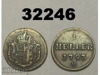 Günzburg 1 heller 1793 H - Austria