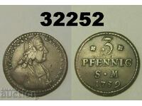 Erfurt 3 pfennig 1759 sm Germania
