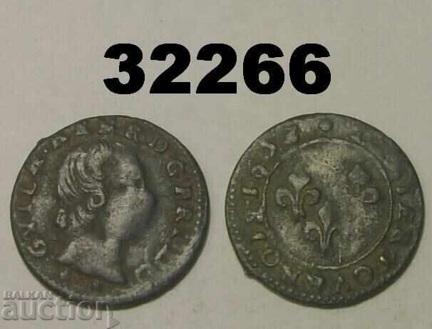 Orange Denier Tournois 1653 France