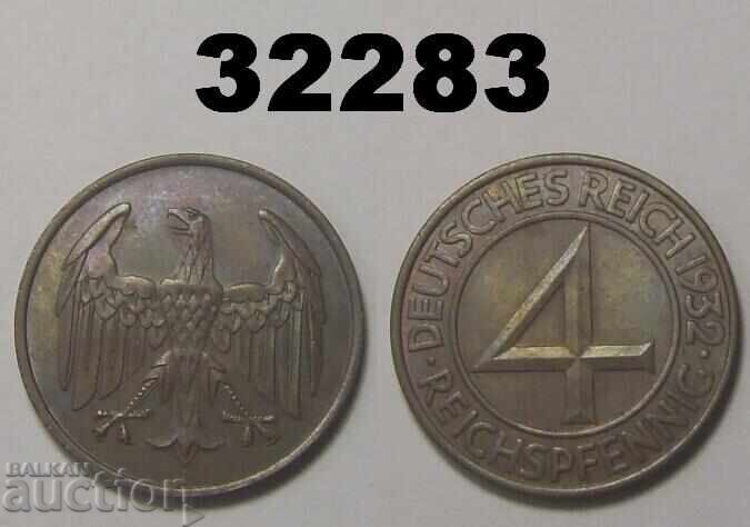 Germany 4 Pfennig 1932 F