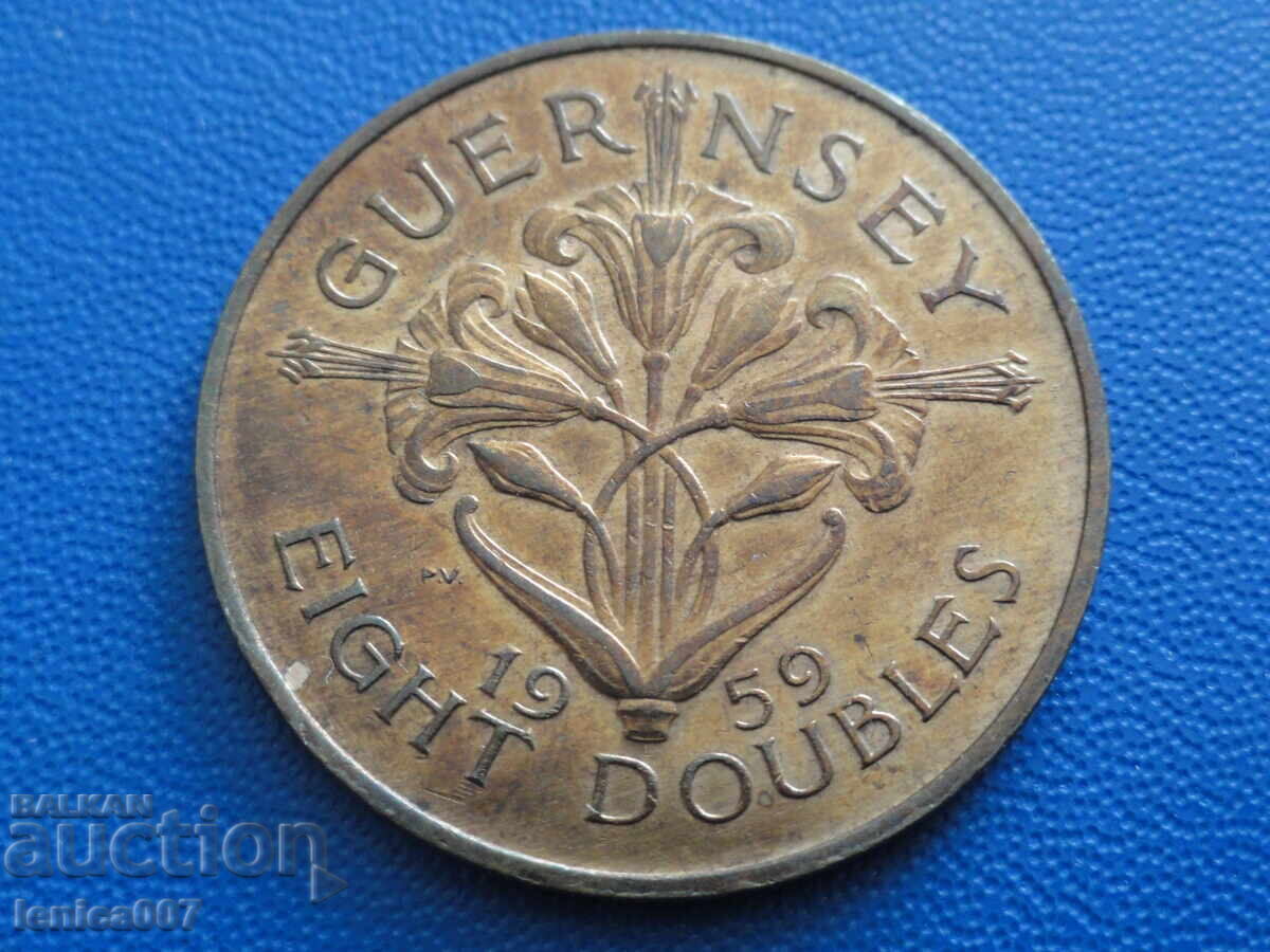 Licitație Guernsey 1959 - 8 dubluri