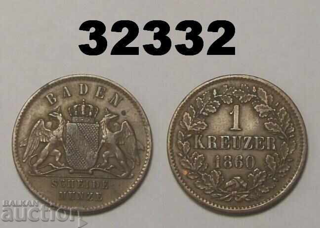 Баден 1 кройцер 1860 Германия Баден 1 кройцер 1860 Германия