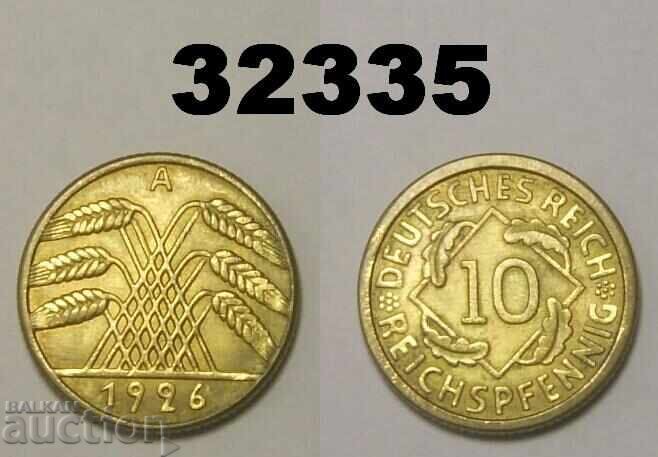 10 ράιχπφένιγκ 1926 A Γερμανία XF+ 10 ράιχπφένιγκ 1926 A Γερμανία XF+