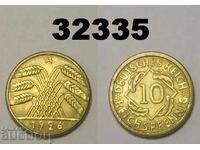 10 ράιχπφένιγκ 1926 A Γερμανία XF+