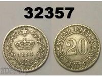 Italy 20 centesimi 1894 KB