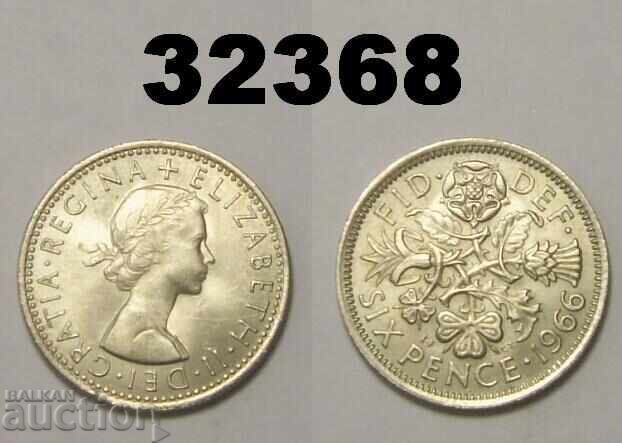 Marea Britanie 6 pence 1966 Marea Britanie 6 pence 1966