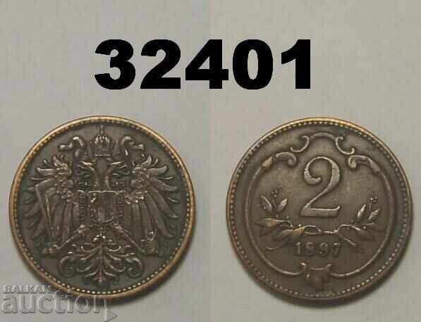 Austria 2 Heller 1897