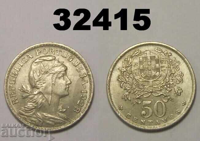 Португалия 50 центавос 1928 AUNC