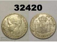 Испания 1 песета 1900 VF+