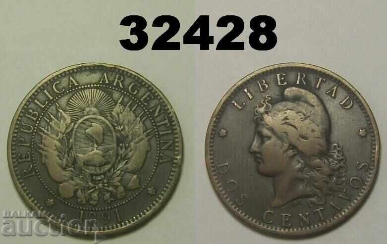 Αργεντινή 2 centavos 1891 Αργεντινή 2 centavos 1891