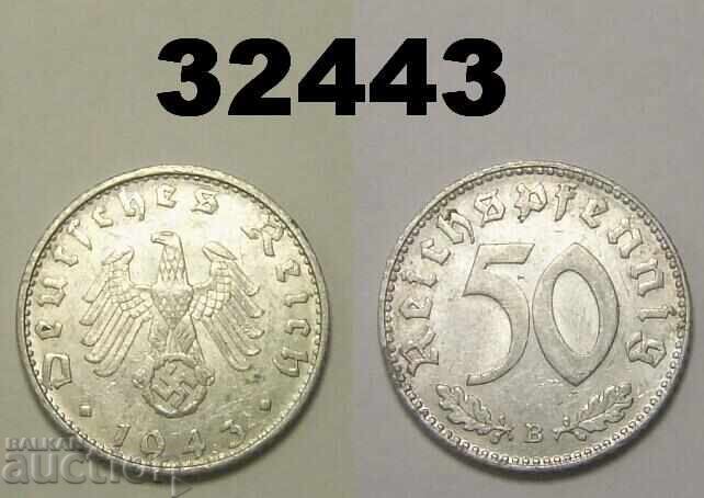 Germania 50 pfennig 1943 B Svastică Germania 50 pfennig 1943 B Svastică