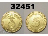 Germania 5 Pfennig 1939 O zvastica