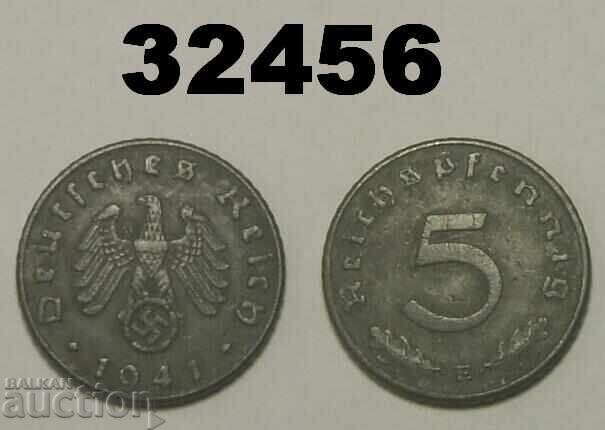 Germania 5 Pfennig 1941 E Svastică Germania 5 Pfennig 1941 E Svastică