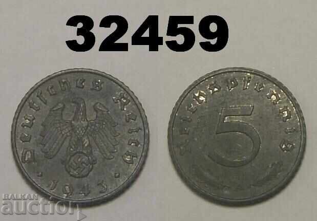 Γερμανία 5 πφενίγκ 1943 A Σβάστικα Γερμανία 5 πφενίγκ 1943 A Σβάστικα