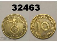 Germania 10 Pfennig 1937 J Svastică