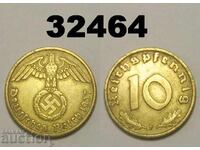 Γερμανία 10 πφένιγκ 1937 F Σβάστικα