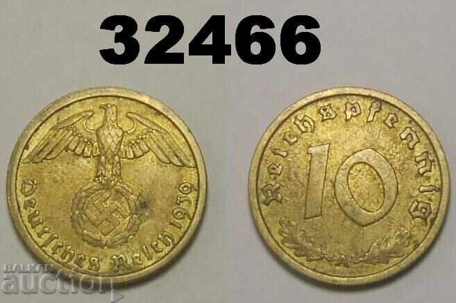 Germania 10 Pfennig 1939 O zvastica