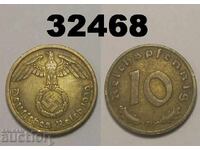 Γερμανία 10 πφένιγκ 1939 D Σβάστικα