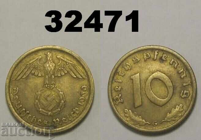 Γερμανία 10 πφένιγκ 1939 G Σβάστικα