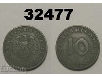 Germany 10 Pfennig 1940 B Swastika