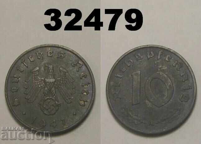Germania 10 Pfennig 1941 A Svastică