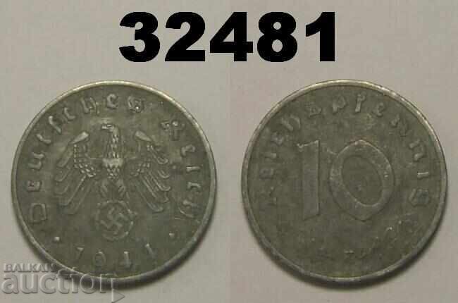 Germania 10 pfennig 1944 F Svastică Germania 10 pfennig 1944 F Svastică