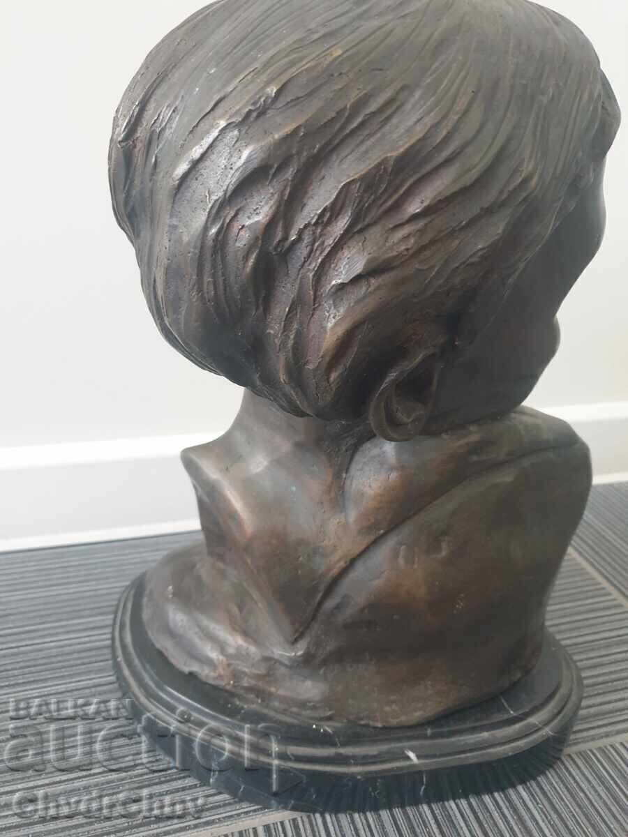 Auction  Large Antique French Bronze Sculpture-Bust Rodin