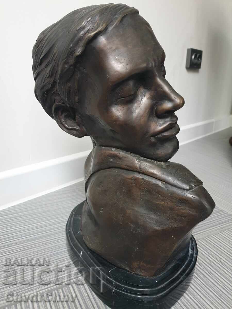 Licitație 39sm-13kg Statuetă Rodin/sculptură veche din bronz-bust