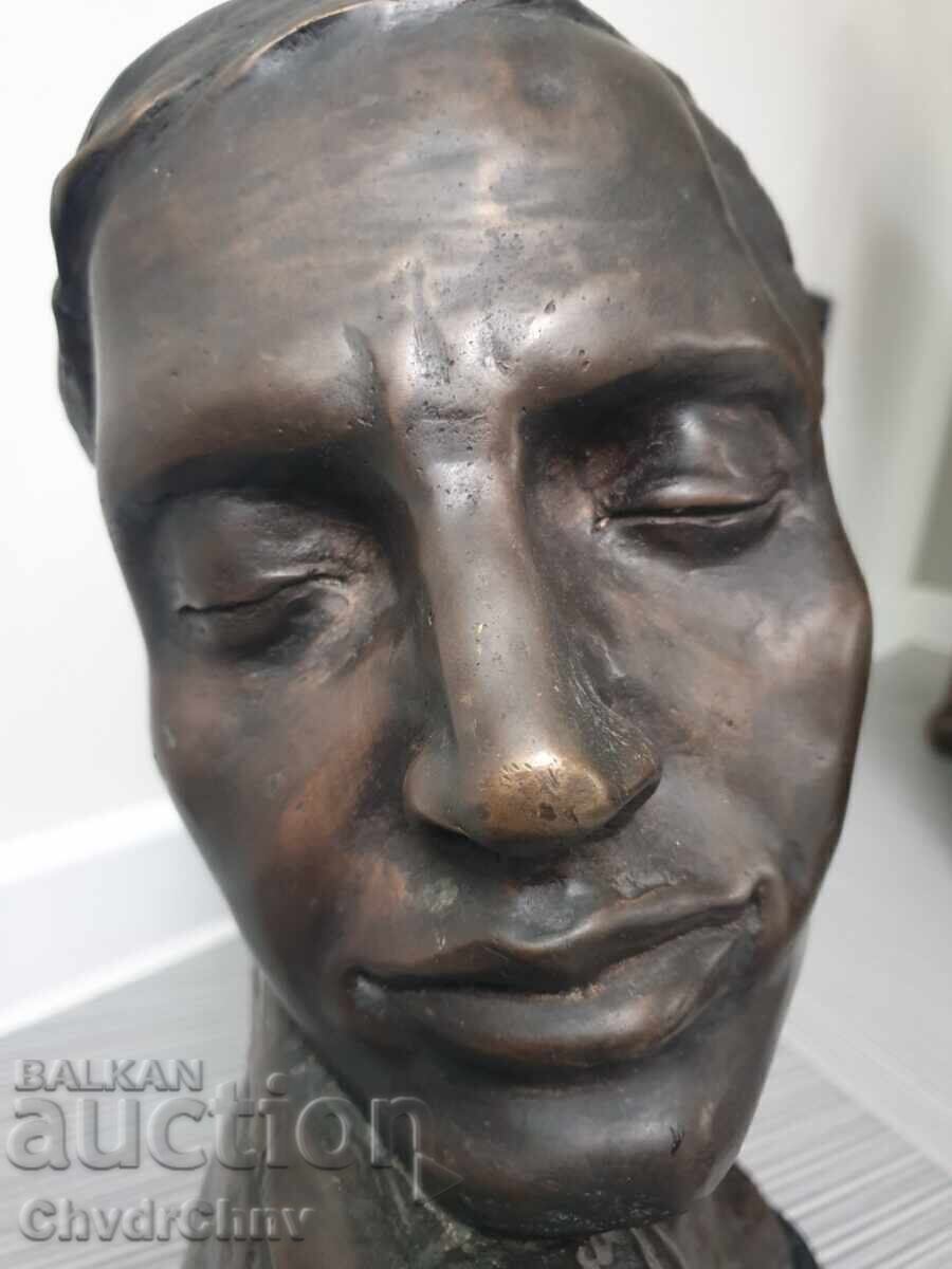39sm-13kg Statuetă Rodin/sculptură veche din bronz-bust - 6