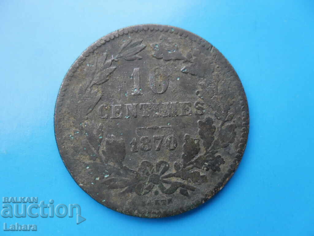 10 cenți 1870 Luxemburg 10 cenți 1870 Luxemburg