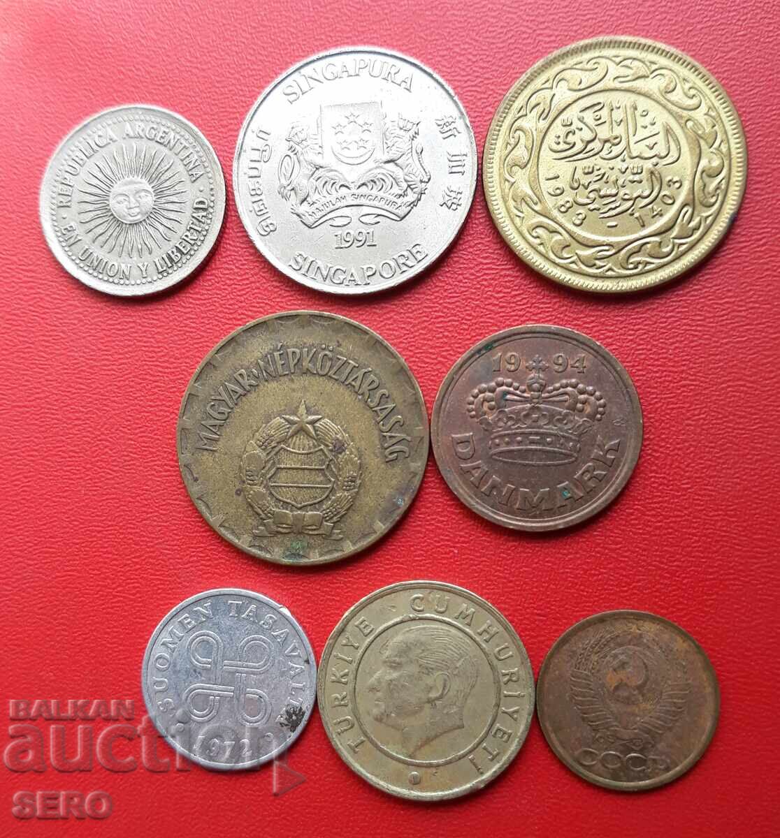 Mixed lot of 8 coins with price 1.01 BGN | € 0.52 Mixed lot of 8 coins with price 1.01 BGN | € 0.52