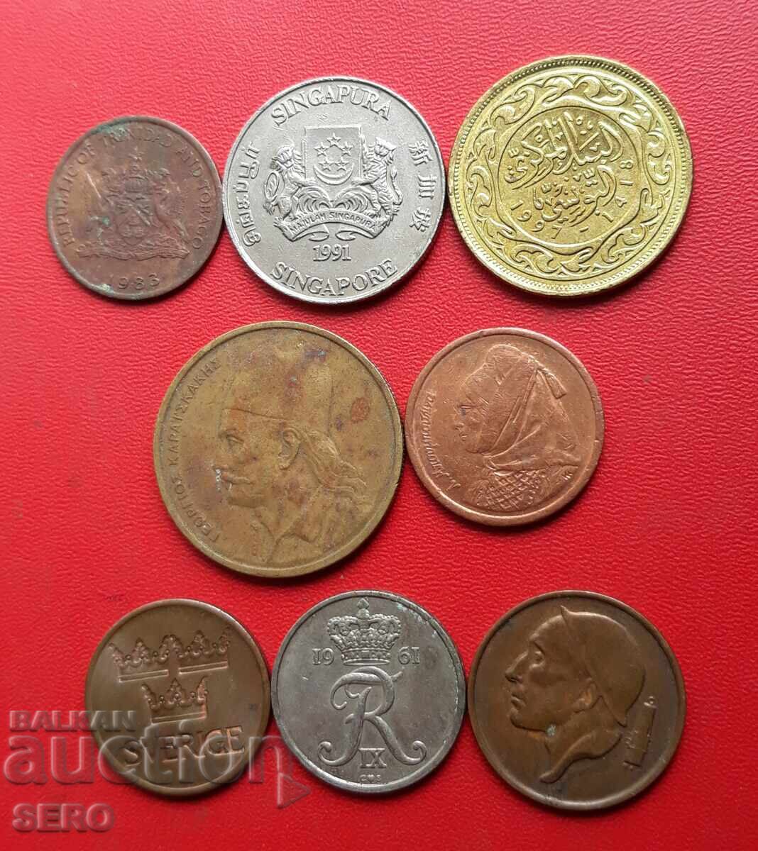 Mixed lot of 8 coins with price 1.01 BGN | € 0.52 Mixed lot of 8 coins with price 1.01 BGN | € 0.52