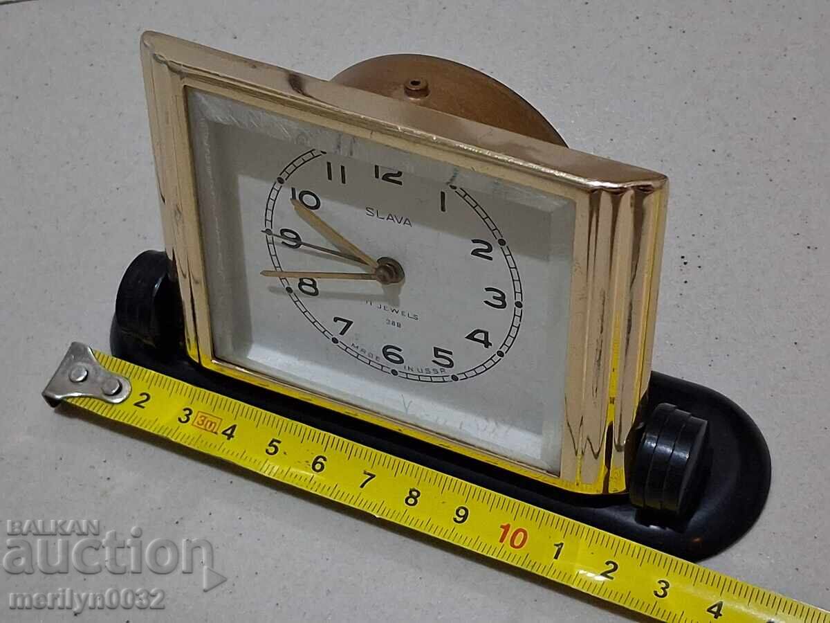 Livrarea Ceas de masă sovietic "SLAVA", alarmă - URSS
