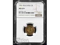 3 bani 1951 NGC MS 67+