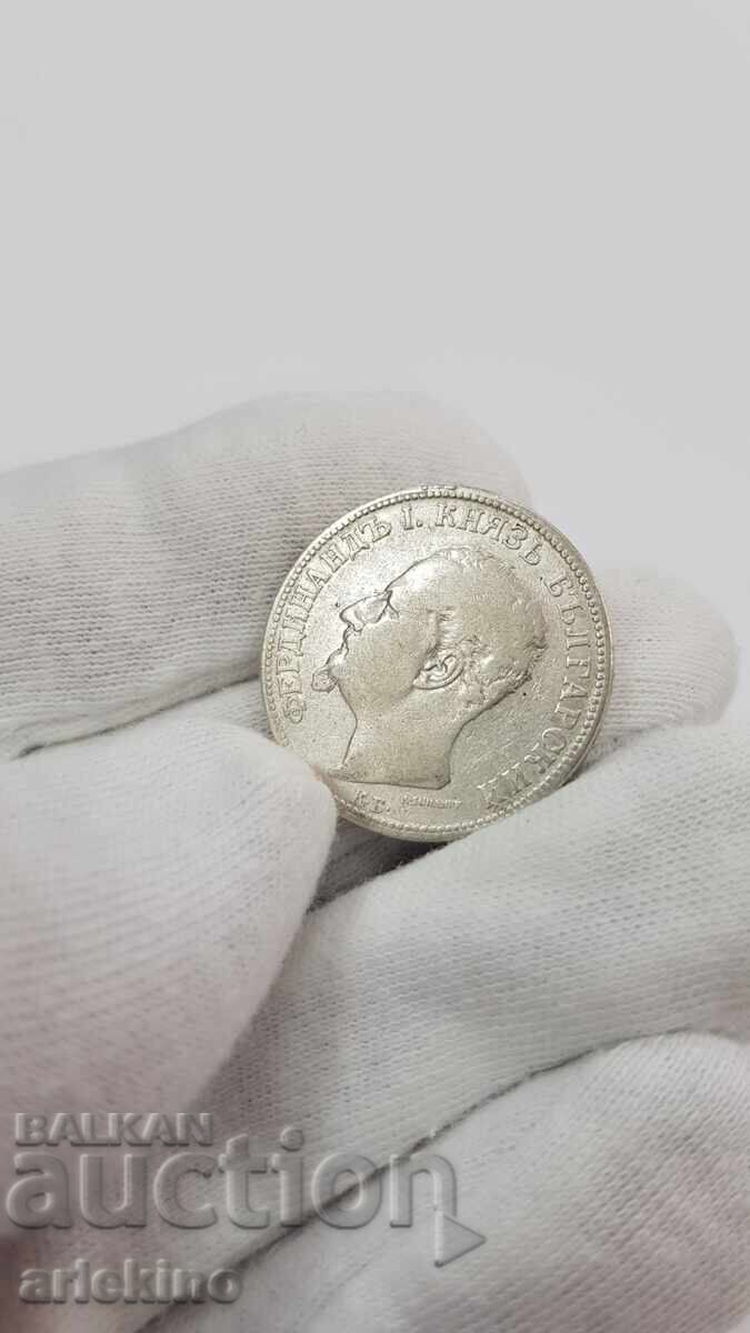 Prince's Silver Coin 2 Leva 1891 - 5