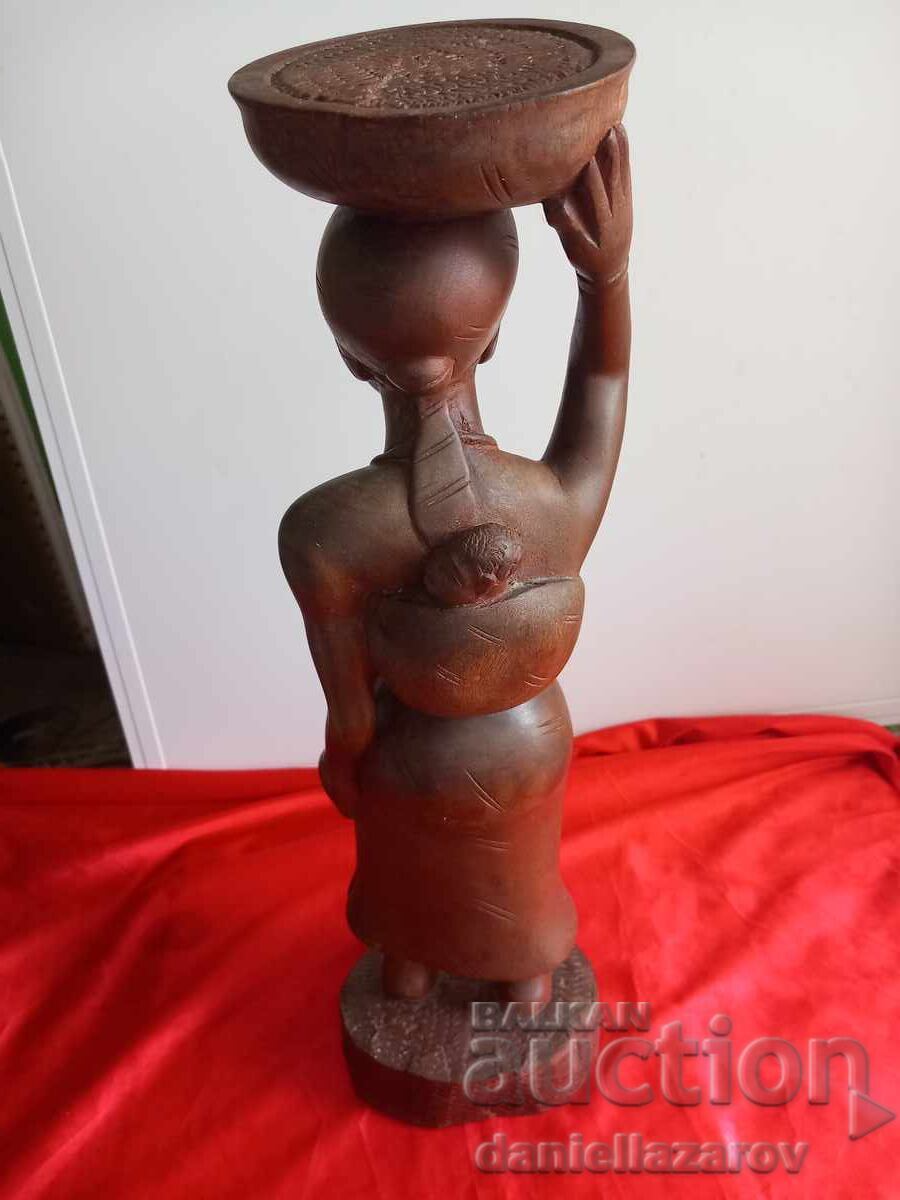 Livrarea Sculptură veche africană din lemn, figurină statuetă