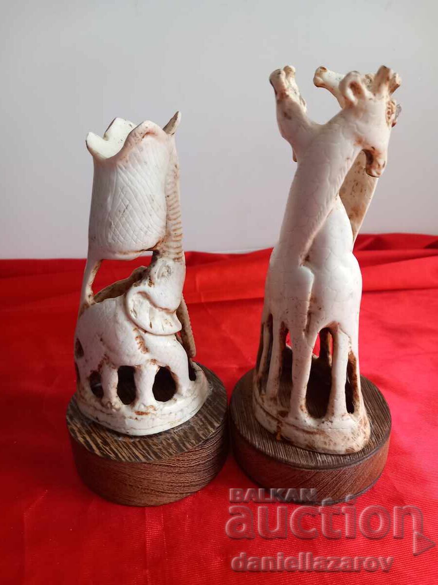 Ελεφαντόδοντο αγαλματίδια, ελεφαντάκια και καμηλοπαρδάλεις