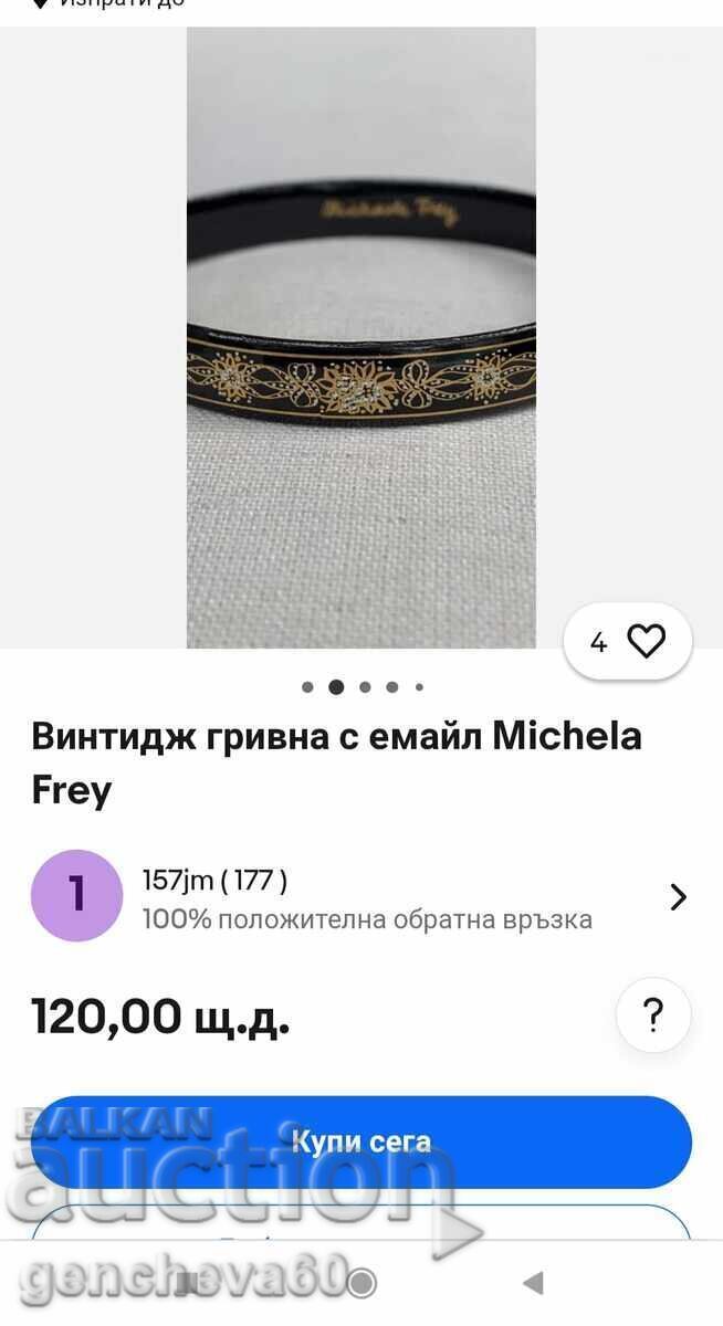 Винтидж емайлирана гривна на MICHAELA FREY - 7 Винтидж емайлирана гривна на MICHAELA FREY - 7