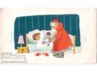 1960 Old Postcard New Year Santa Claus E140