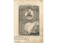 1686 - GRAVURĂ MALLET - Sultanul MEHMED al IV-lea - original