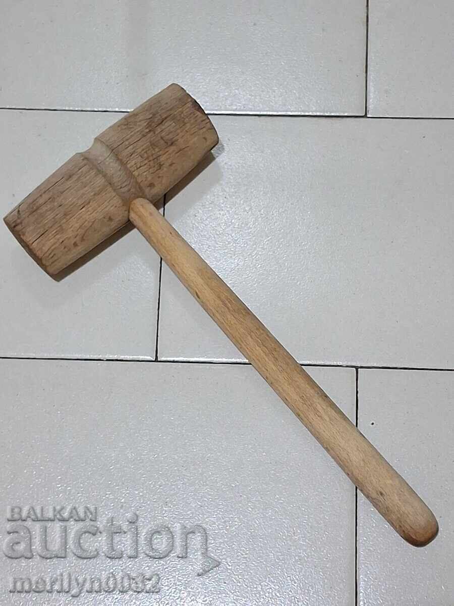 Стар дървен чук, инструмент, пособие - 6 Стар дървен чук, инструмент, пособие - 6