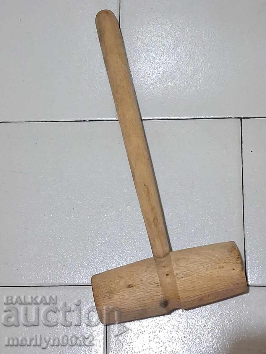 Стар дървен чук, инструмент, пособие - 7 Стар дървен чук, инструмент, пособие - 7
