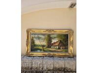 Tablou olandez antic, de autor, de maestru, ulei