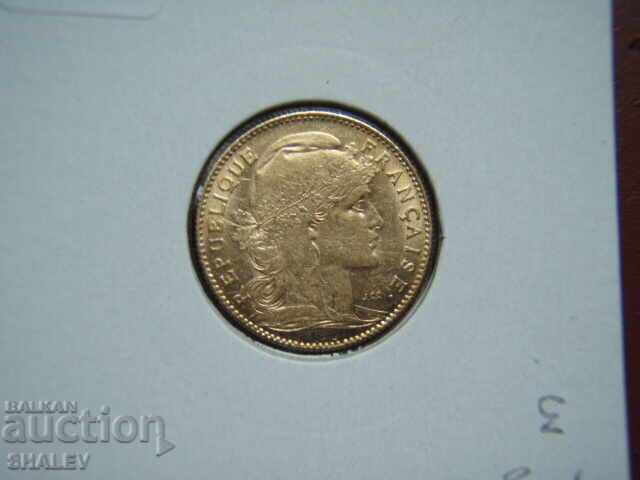 10 Franci 1910 Franța (10 franka Frantsiya) /3/ - AU (zlato) - 6