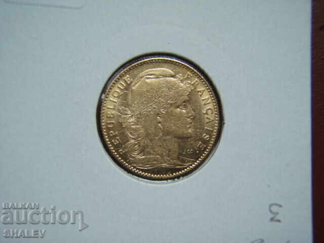 10 Franci 1910 Franța (10 franka Frantsiya) /3/ - AU (zlato) - 7