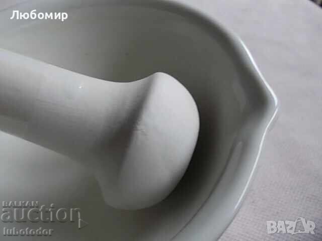 Παλιός πορσελάνινος γουδοχέρι φαρμακείου - 7