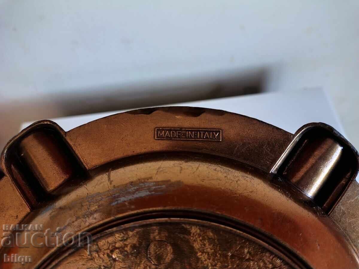 Superbe scrumiere mari în relief din bronz italian - 6