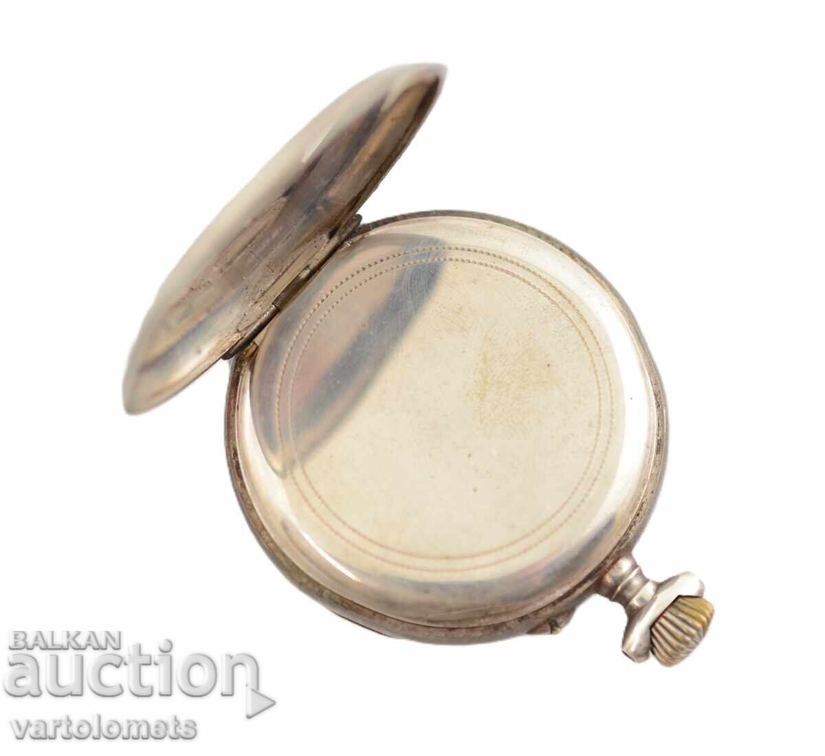 Δημοπρασία Αντίκα Ασημένιο Ρολόι Τσέπης - Δεν λειτουργεί