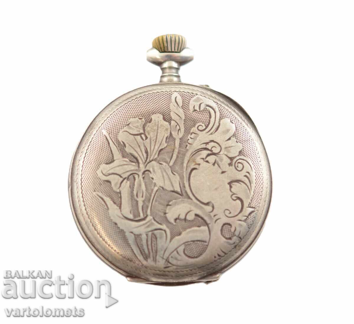 Παράδοση Αντίκα Ασημένιο Ρολόι Τσέπης - Δεν λειτουργεί Παράδοση Αντίκα Ασημένιο Ρολόι Τσέπης - Δεν λειτουργεί