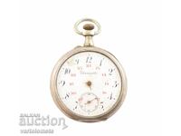 Ceas de buzunar din argint antic - Funcționează